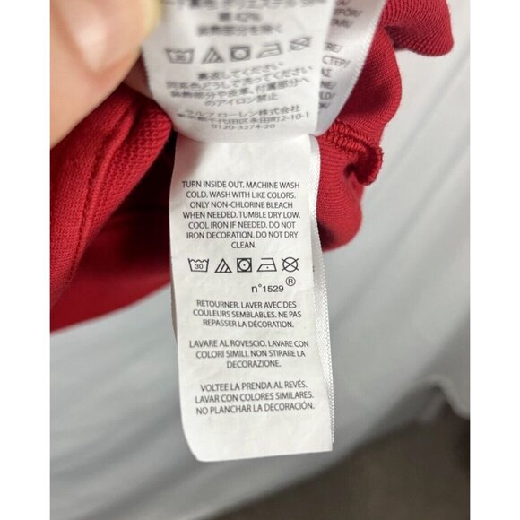 Polo Ralph Lauren Double-Knit Big Pony Velvet Graphic Pullover Men's Size S - Picture 7 of 11